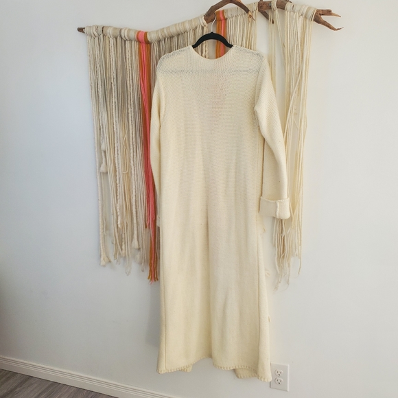 OOAK super long cream cardigan Duster - Picture 5 of 6